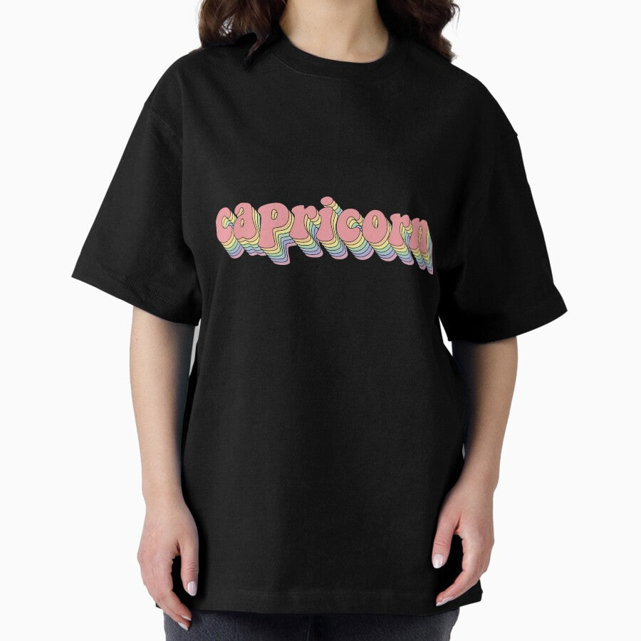 capricorn rainbow Oversized T-Shirt