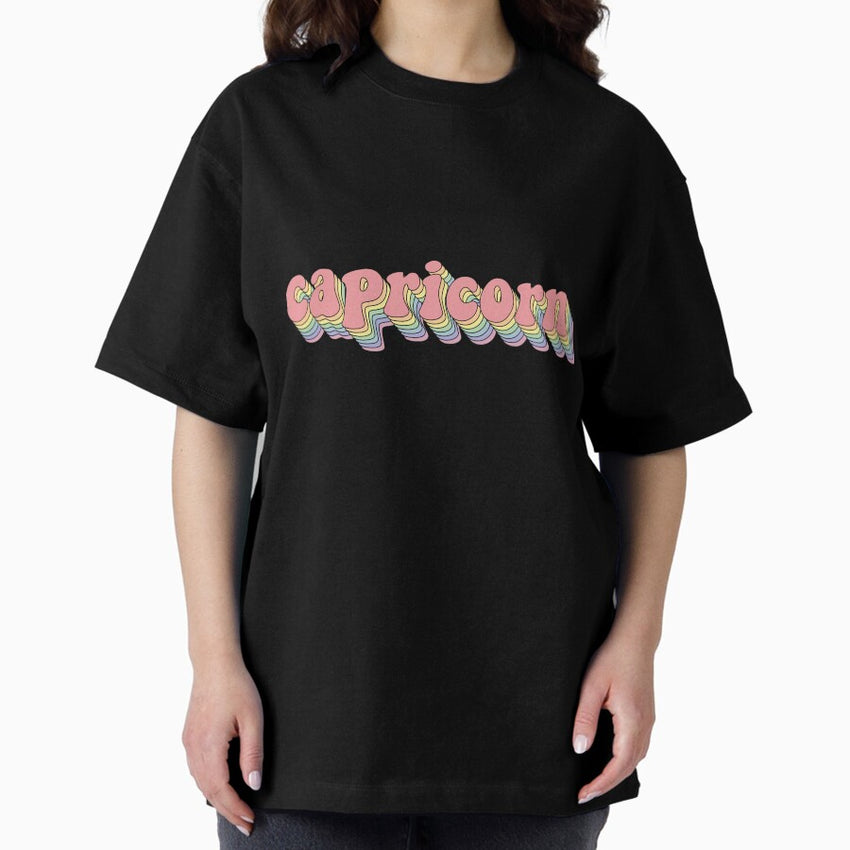 capricorn rainbow Oversized T-Shirt