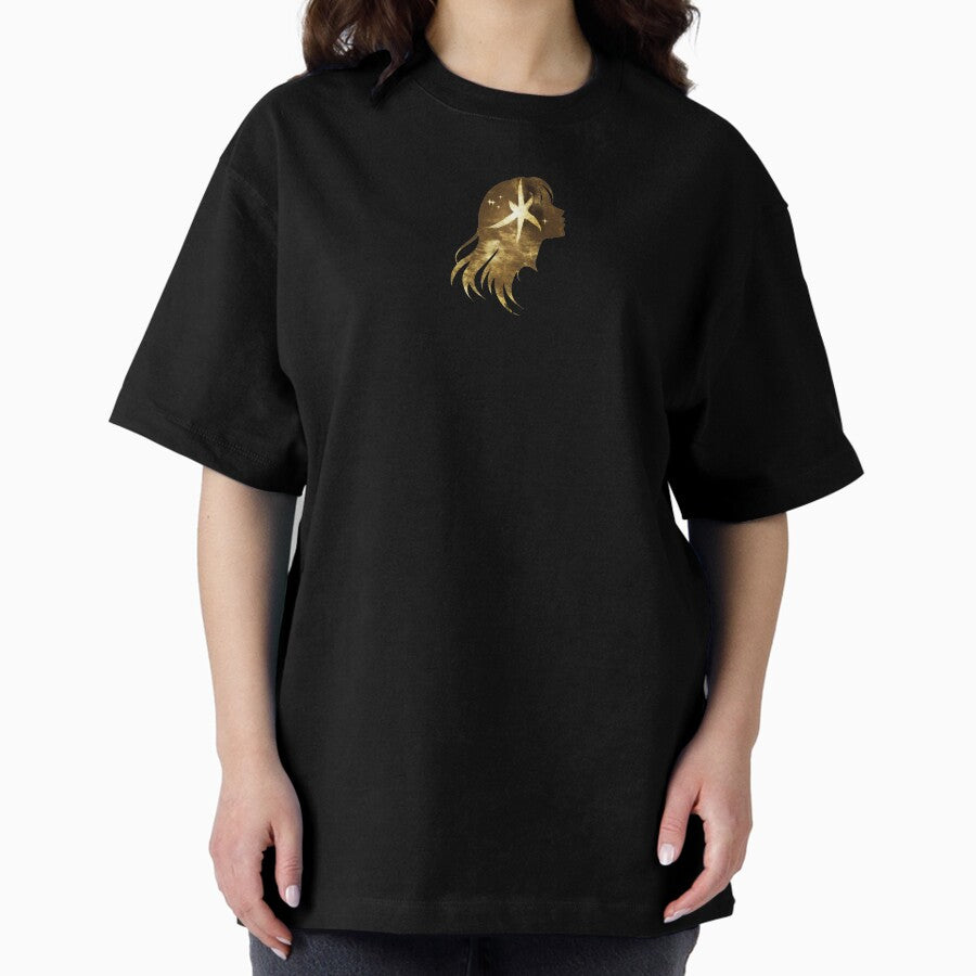 Virgo The Maiden Characteristics - Black Writing Oversized T-Shirt