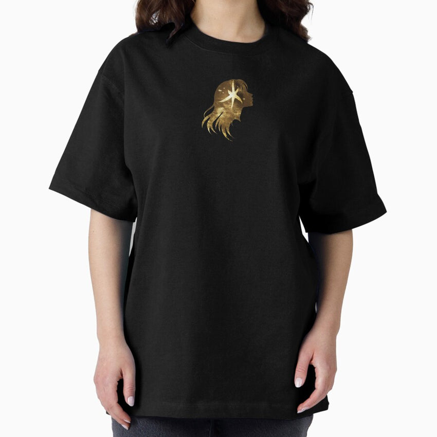 Virgo The Maiden Characteristics - Black Writing Oversized T-Shirt
