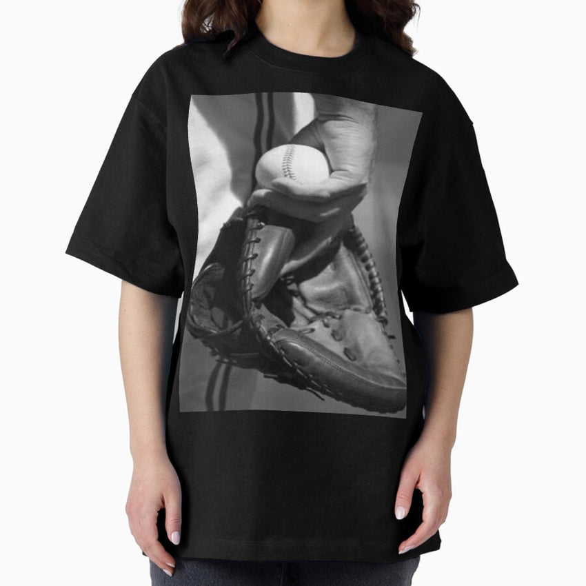 Basebal | baseball and glove Oversized T-Shirt