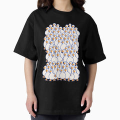 Cute Kawaii Chonky Chibi Funny Duck Goose Lover 2 Oversized T Shirt