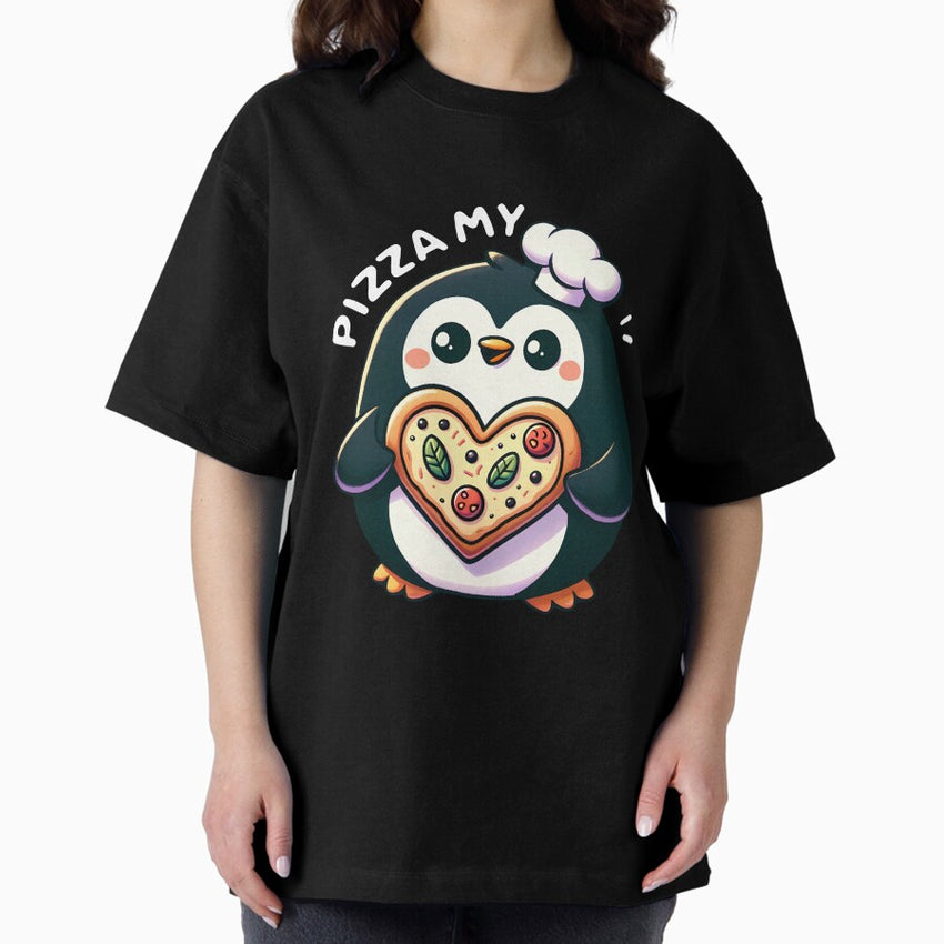 Pizza My Heart - Cheesy Love Oversized T-Shirt