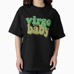 Virgo baby zodiac sign design for tshirt sticker Oversized T-Shirt
