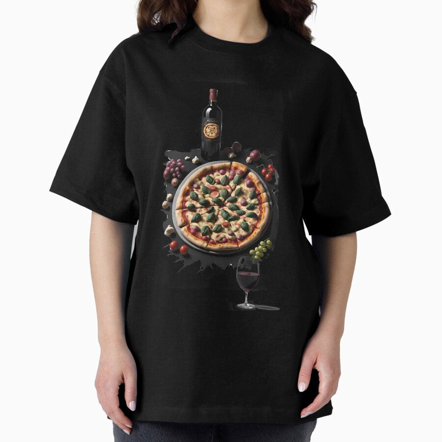 Pizza Design for Apron Oversized T-Shirt