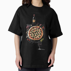Pizza Design for Apron Oversized T-Shirt
