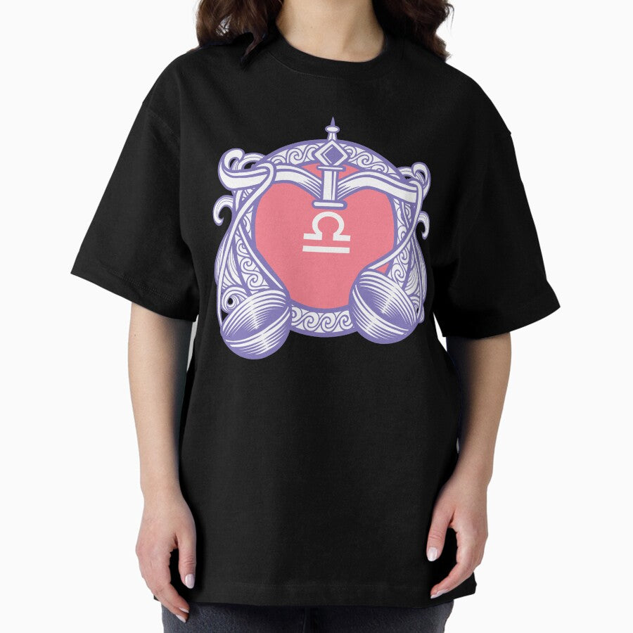 Libra zodiac sign/ pastel star/ astrological symbol Oversized T-Shirt