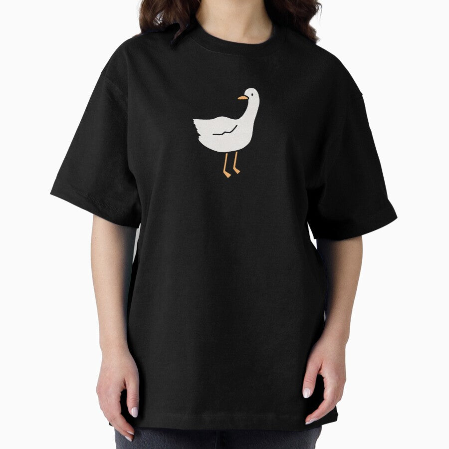 Untitled Goose Game White Goose Or Duck Oversized T Shirt