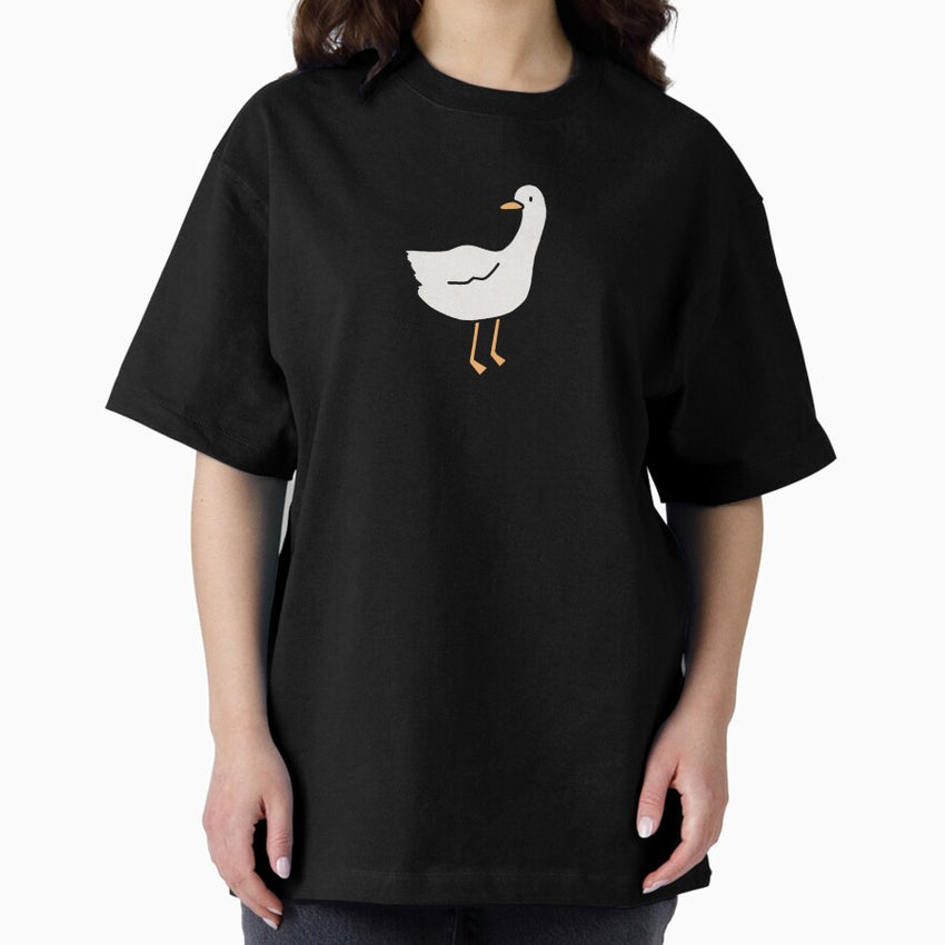Untitled Goose Game White Goose Or Duck Oversized T Shirt