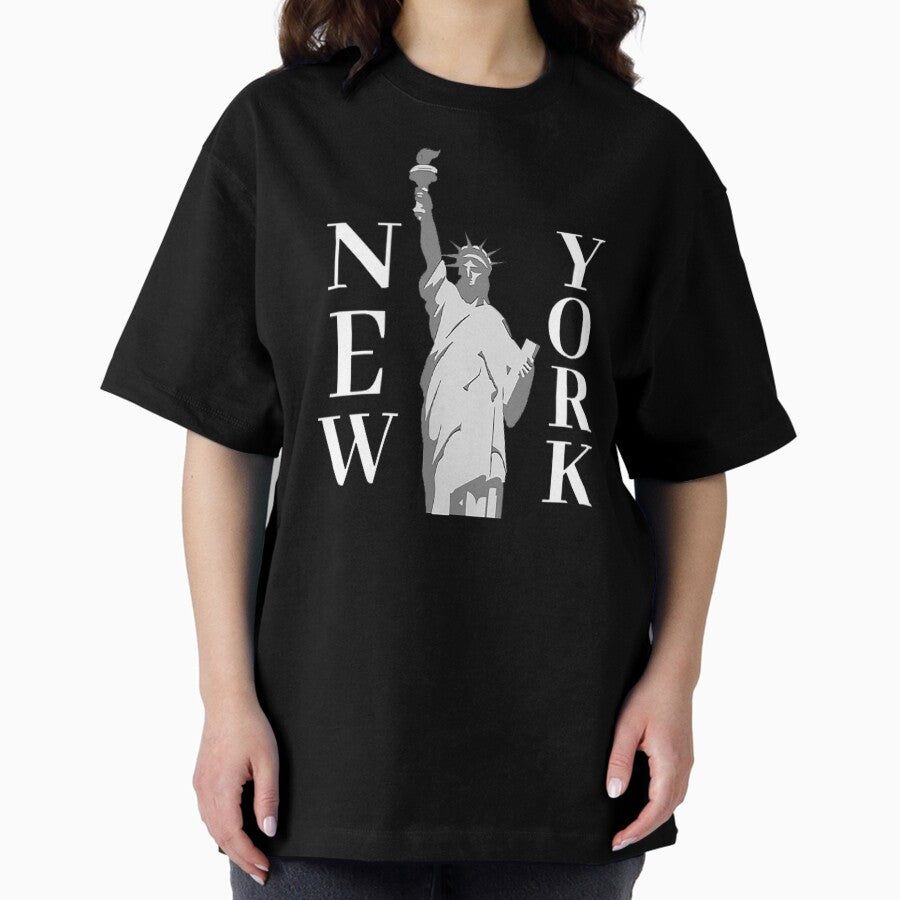 New York City Statue Of Liberty Oversized T-Shirt