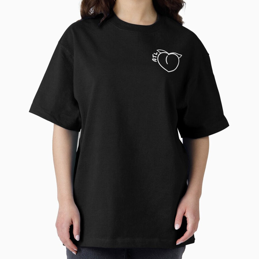 Atl Peach White Oversized T Shirt