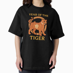 Year of the Tiger – Chinese Zodiac Sign Tiger Oversized T-Shirt