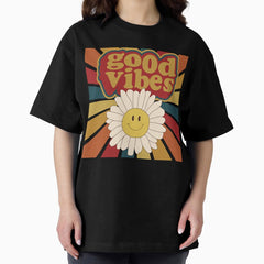 Retro Good Vibes Oversized T-Shirt