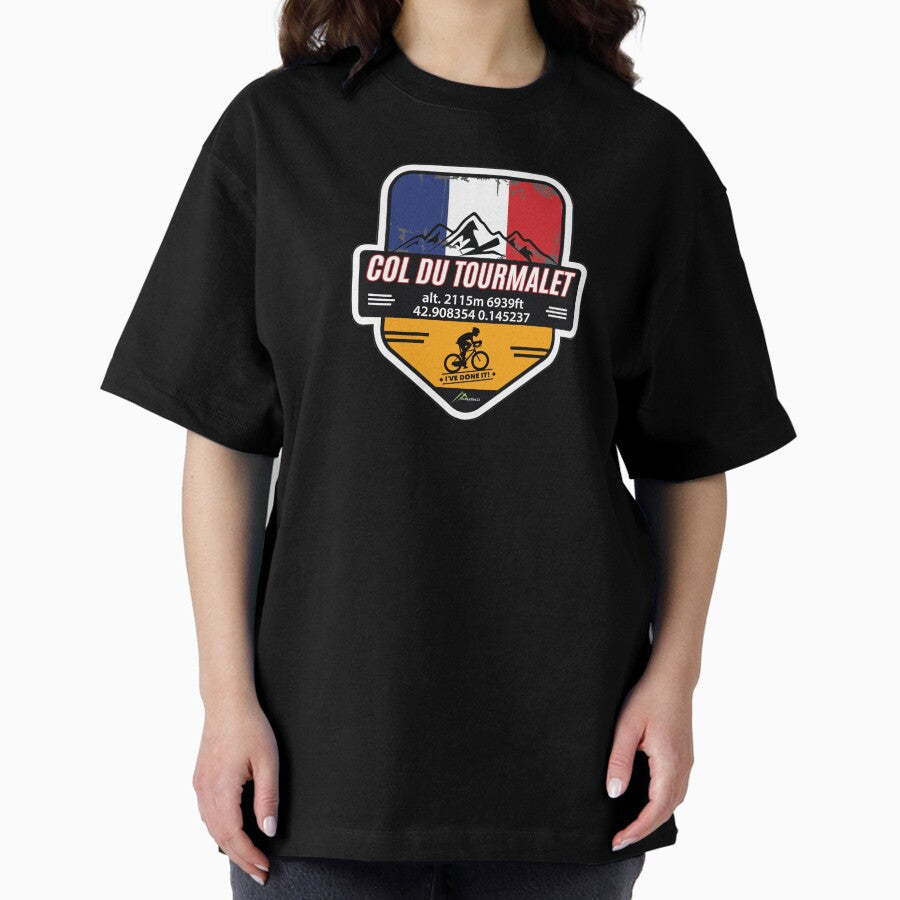 Col Du Tourmalet France Sticker T Shirt Ive Done It Oversized T Shirt