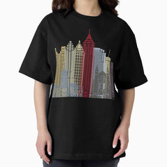 Atlanta skyline poster Oversized T-Shirt