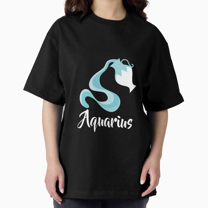 Aquarius Jan 20 - Feb 18 - Air sign - Zodiac symbols Oversized T-Shirt