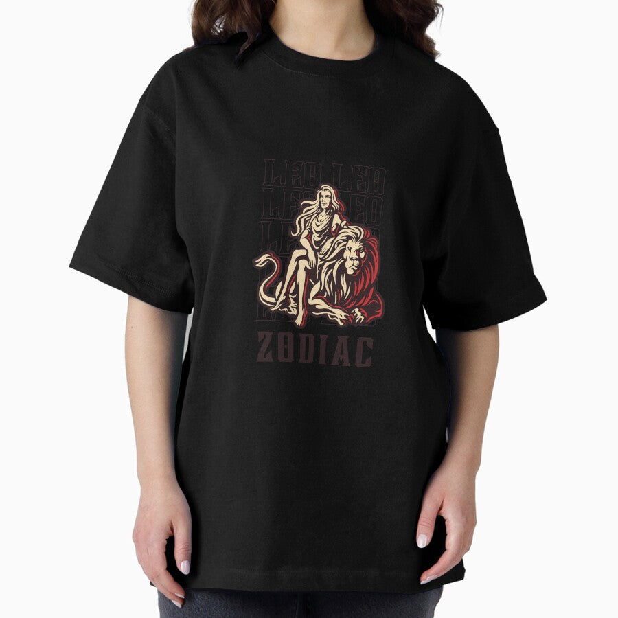 Leo Zodiac Sign Oversized T-Shirt