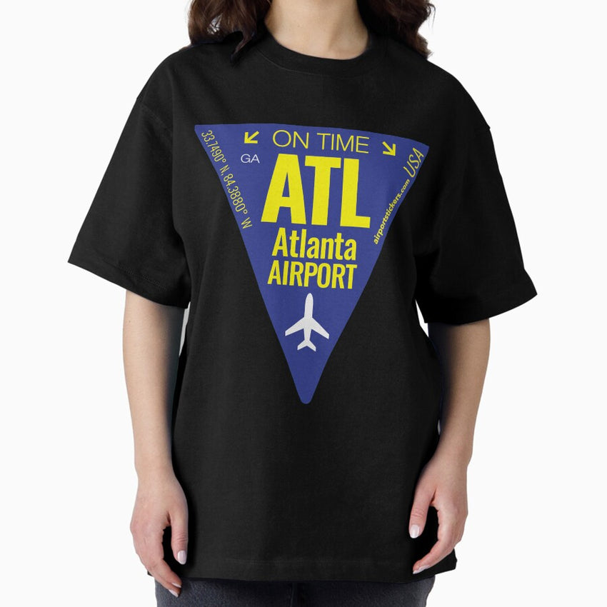 Atl Airport Georgia Oversized T Shirt