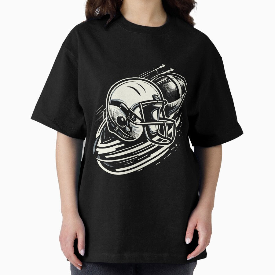 American Football Simple Design Oversized T Shirt
