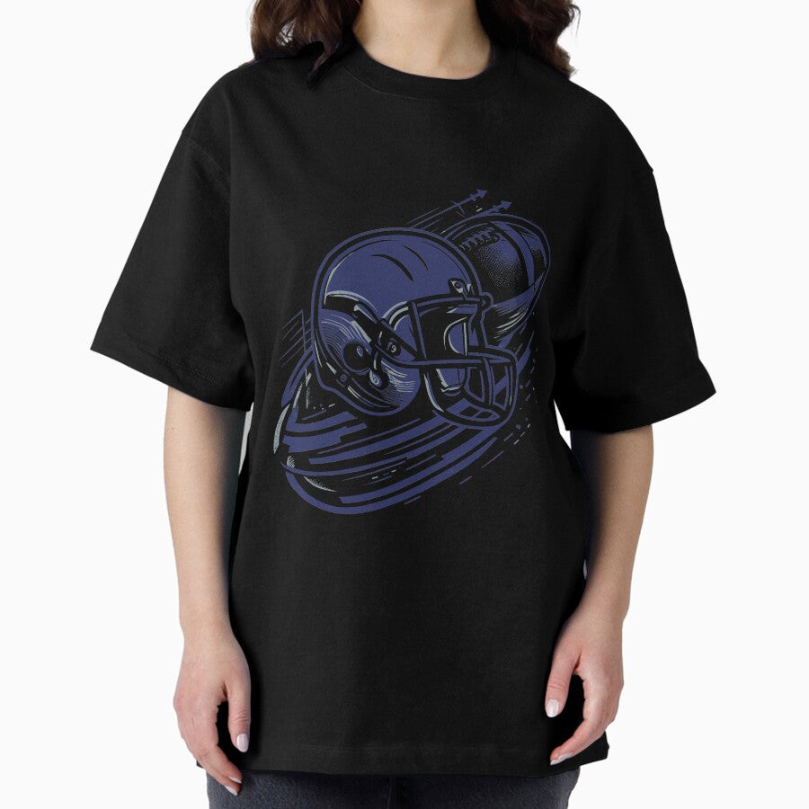 American football simple design Oversized T-Shirt