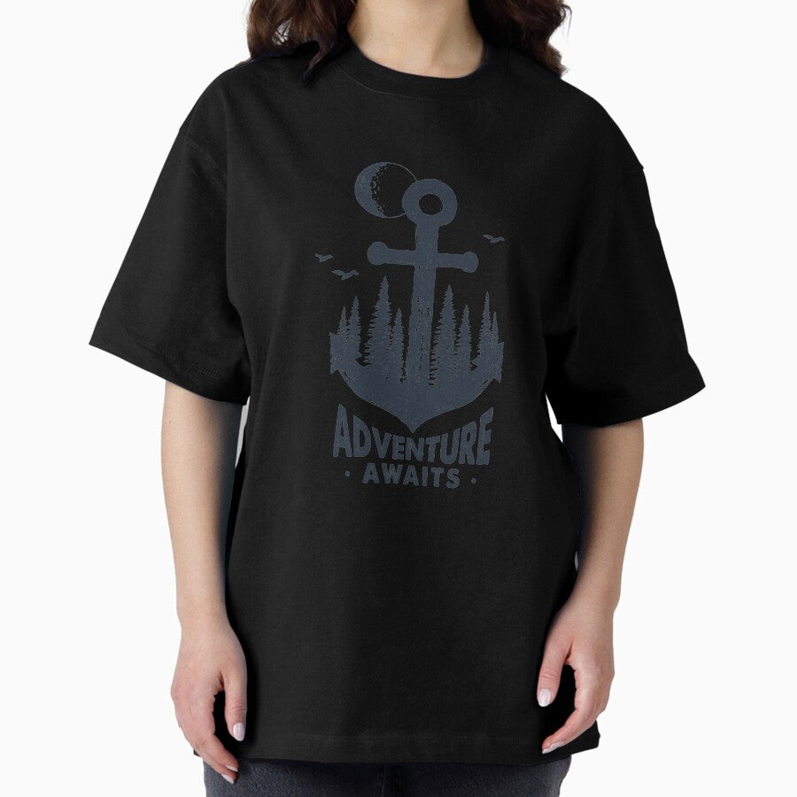 Anchor Adventure Awaits Oversized T Shirt
