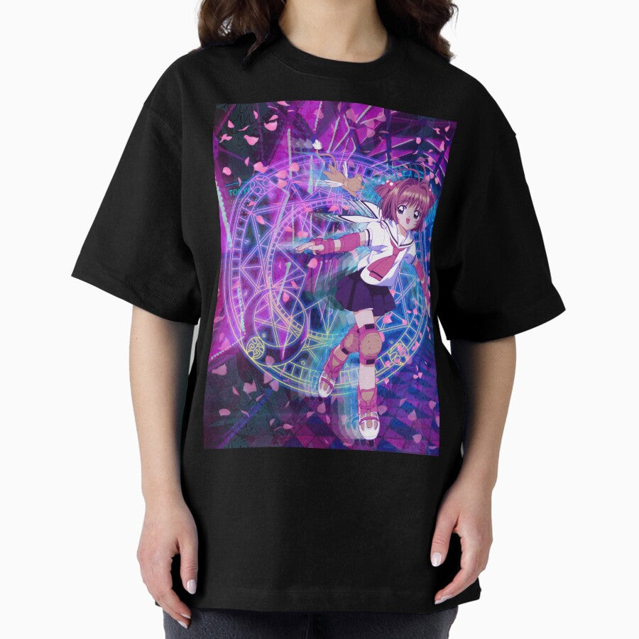 Aesthetic Skater Cardcaptor Oversized T Shirt