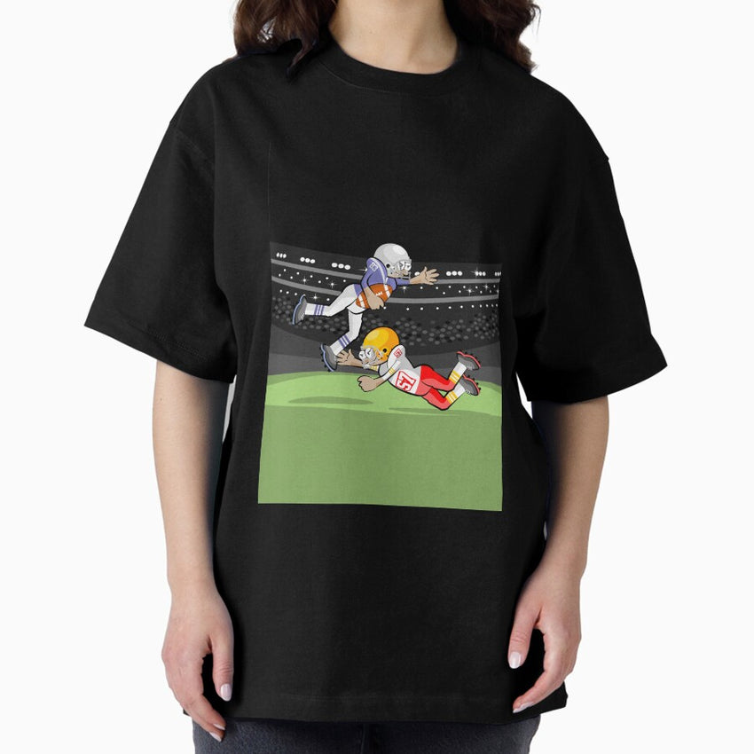 American football player dodging a lock Oversized T-Shirt