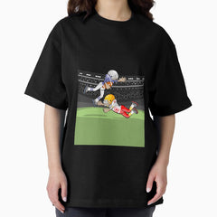 American football player dodging a lock Oversized T-Shirt