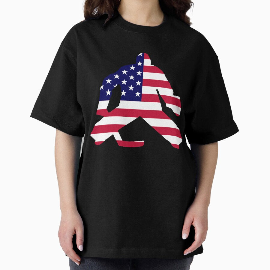 American Flag Goalie Oversized T-Shirt