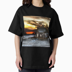 Abandoned Building At Sunset Minnesota Oversized T Shirt