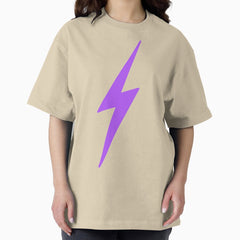 Purple Lightning Bolt Oversized T Shirt