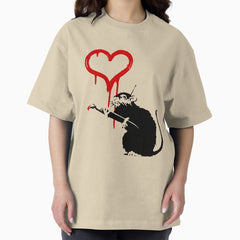Banksy Rat Lover Oversized T Shirt
