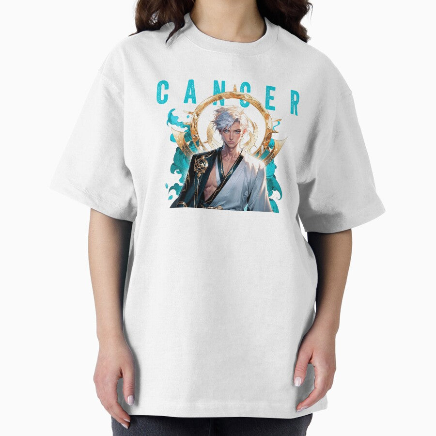 CANCER // The Shellbound Sentinel – Zodiac Warrior Series Oversized T-Shirt