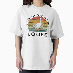 Silly Goose On The Loose Funny Goose Honk Bonk Meme Oversized T Shirt