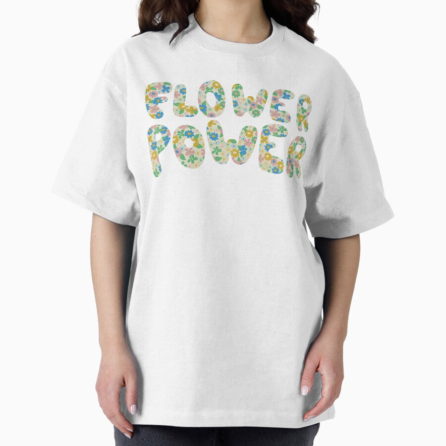 flower power retro pattern Oversized T-Shirt