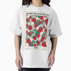 Fruit market Strawberries Paris Oversized T-Shirt