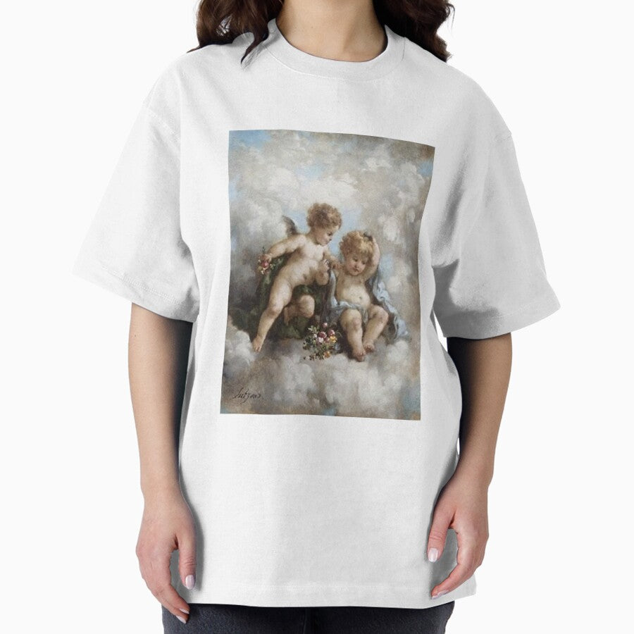 Cherub Renaissance Art Aesthetic Updated Oversized T Shirt