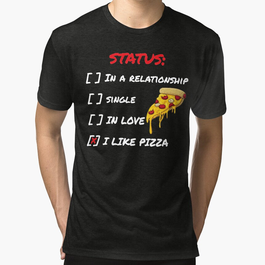 Status: I Like Pizza National Pizza Day T-Shirt Tri-blend T-Shirt