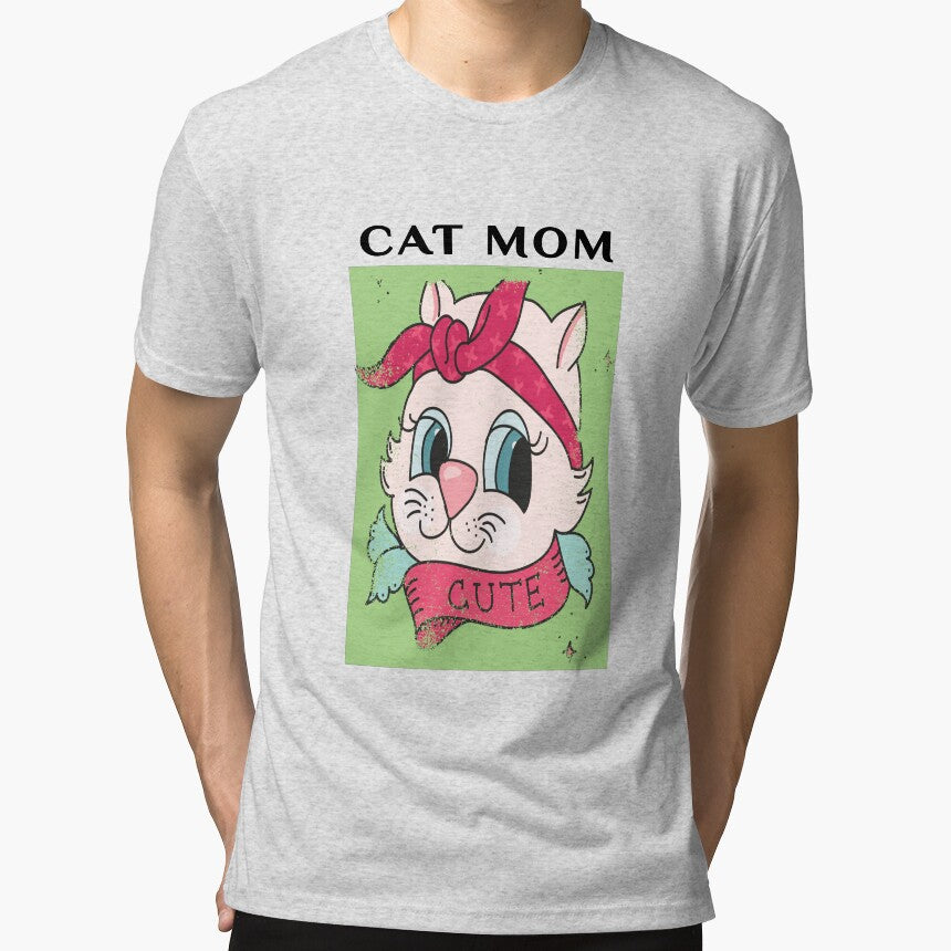 Cat Mama Life Is Purrfect Tri-blend T-Shirt