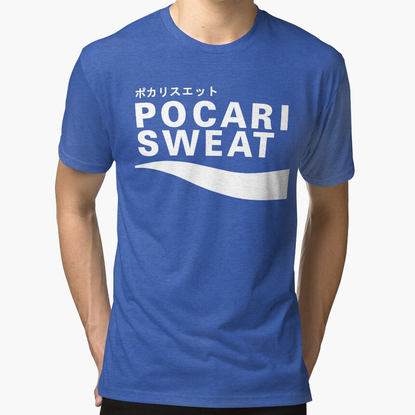 Pocari Sweat Japanese Logo Tri-blend T-Shirt