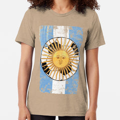 Argentina Football Flag Soccer Sports Design Tri-blend T-Shirt
